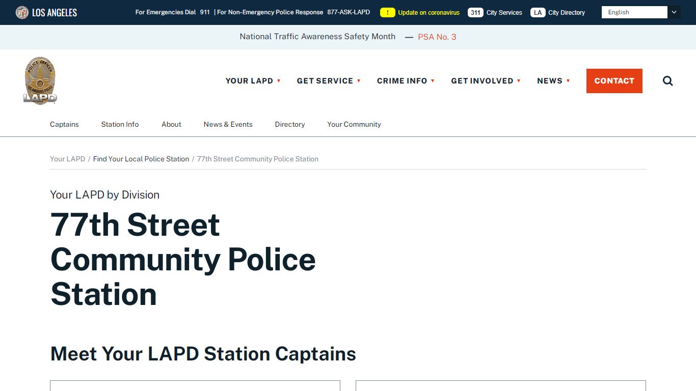 77th Street Community Police Station - LAPD Online